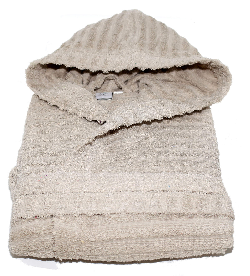 Accappatoio in Spugna 100% Cotone Sally Horizon Fango Taglia S/M