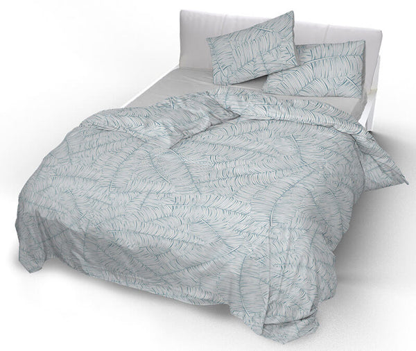 online Housse de couette double avec taies d'oreiller imprimées en pur coton Aqua Monkeys