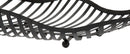 Svuota Tasche Foglia Nero Coppia 61x25x7,5-55x20x7,5 cm in Ferro Nero