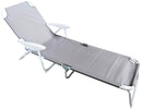 Lettino Prendisole Pieghevole da Giardino 182x65x81 cm in Acciaio e Tessuto Oxford Grigio