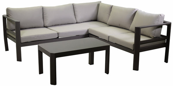 Salon de jardin d'angle en aluminium avec table basse Adami Riverside Tortora online