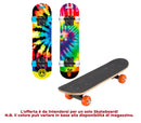 Skateboard con Tavola 80 cm in Legno Concava Hippy Multicolore