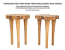 Sgabello Kursi Ø35x45 cm in Teak Riciclato      