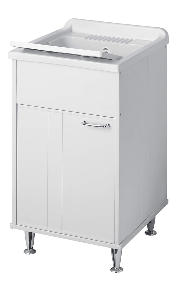Meuble vasque en PVC 45x50x85cm 1 Porte Forlani Blanc Neat prezzo