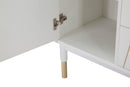 Mobletto Luxy 80x40x82,5 cm in Legno e MDF e in Ferro Bianco e Oro