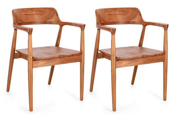 Lot de 2 chaises en bois Yves 59x57x79 cm online