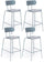 Set 4 Sgabelli 45x51xH98 cm in Polipropilene Sam Azzurro