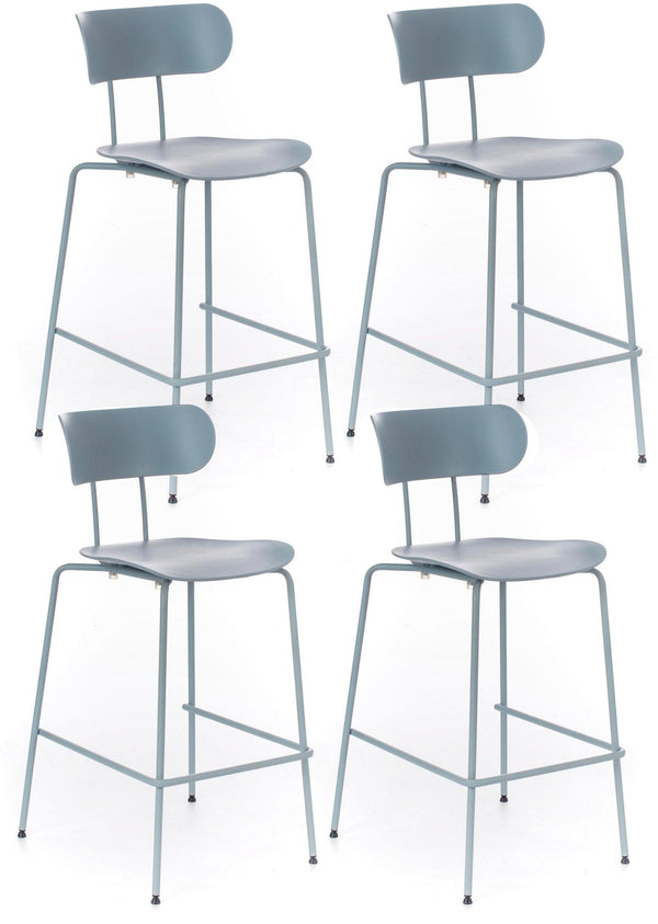 prezzo Set 4 Sgabelli 45x51xH98 cm in Polipropilene Sam Azzurro