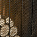 Parascintille con Antine 105x1,6x80,5 cm in Acciaio e Rete Metallica Nero