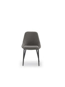 Set 4 Sedie Kira 51x59x85 cm in Tessuto Easy-Clean Grigio Scuro       