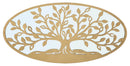 Pannello Albero della Vita Mirror 120x2x60 cm in Ferro MDF e Specchio Oro
