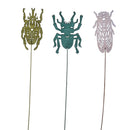 Set 24 Pick Artificiali con Cicala, Scarabeo e Coleottero Altezza 30 cm 