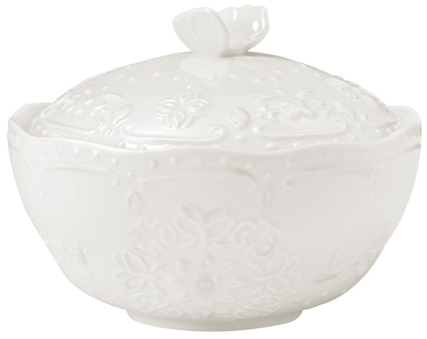 online Petit Bol Ø15x8 cm avec Couvercle en Porcelaine Blanche Kaleidos Charme