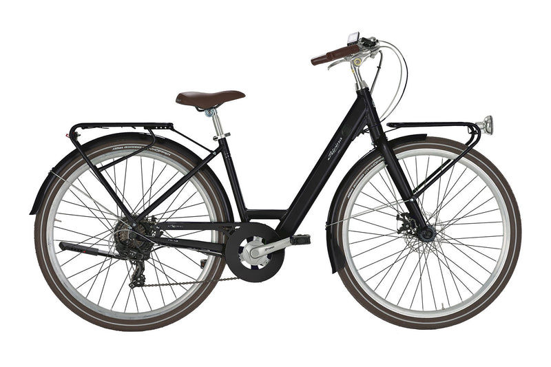 Bicicletta a Pedalata Assistita da Donna 28" Autonomia fino a 50km Batteria 10,2 Ah Aris Nero 