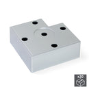Piedino per Mobile H45 mm Plastica Grigio Metallizzato 20 Pezzi Emuca