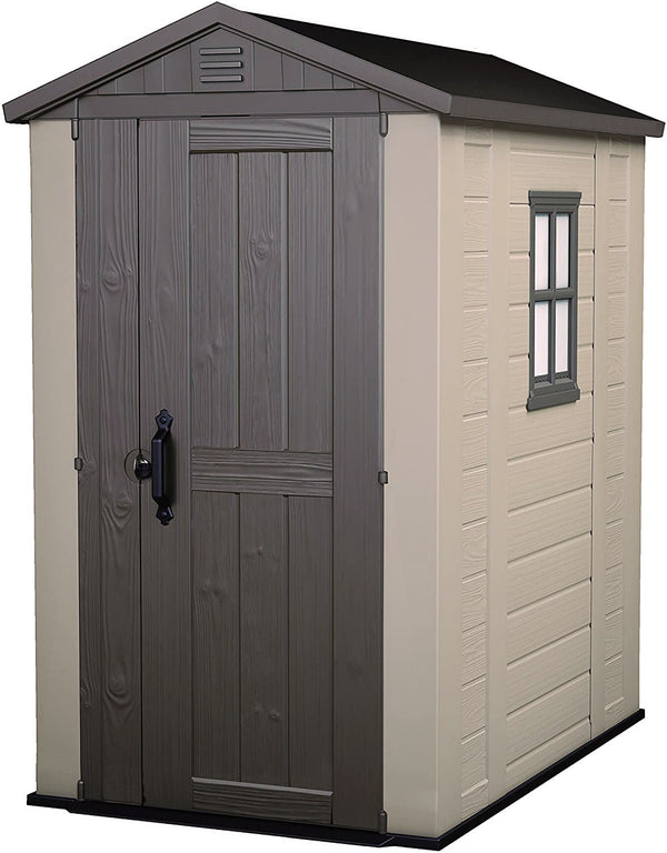 Abri de jardin pour outils 129,5x216,5x188,5 cm en résine Keter Factor 4x6 Beige online