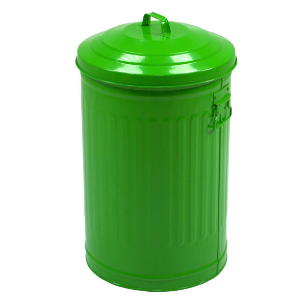 sconto Poubelle Métal 37l ø32H50cm Drapeau Vert