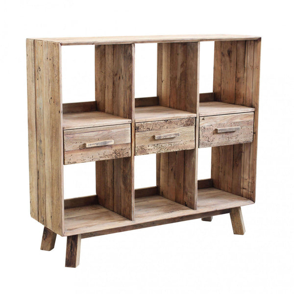 Armoire Maximillian 120x40x110 h cm en pin recyclé marron prezzo