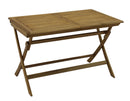 Tavolo Allungabile Pieghevole da Giardino 120/160x70x75 cm in Legno Naturale