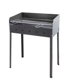 Barbecue a Carbone Stella-eco 50x40x90 cm Griglia Regolabile a 2 Altezze in Acciaio Nero  