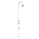 Doccia da Giardino in Alluminio con Soffione e Lavapiedi Sined Luna Alu Bianco 