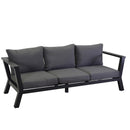 Divano 3 Posti 193x78xh84 cm in Alluminio Riverton Antracite