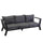 Divano 3 Posti 193x78xh84 cm in Alluminio Riverton Antracite