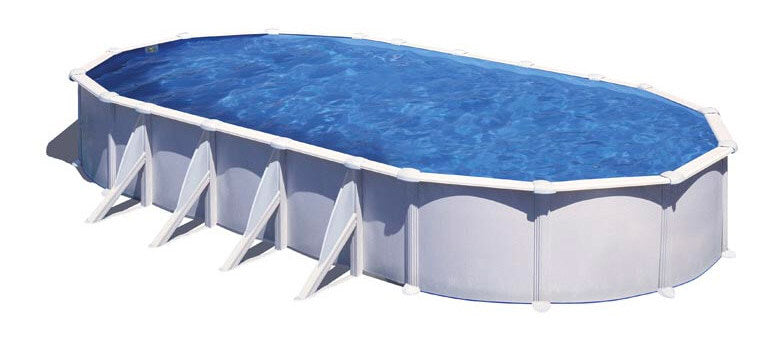 Piscina Ovale Fuori Terra 915x470xh132 cm in Acciaio e PVC Gre Atlantis