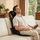 Sedile Massaggiante 105x45x10 cm con Calore Shiatsu e Vibrazione per Fianchi e Cosce in Finta Pelle Nero      