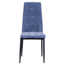Set 4 Sedie 42x52x98 cm in Tessuto Milano Blu