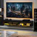 Mobile TV fino 75"" Sospeso con Luci LED 16 Colori e Telecomando 180x40x30 cm Nero
