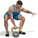 Kettlebell Attrezzo Fitness Peso in Ghisa da 10 kg con Impugnatura Ergonomica Grigio e Giallo      