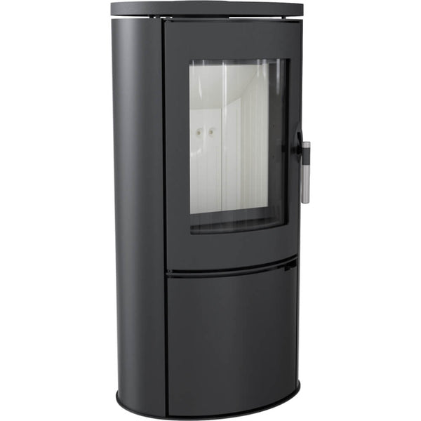 acquista Poêle à bois 5.5/10.5KW en fonte et acier noir Flig Torrance