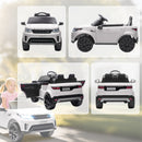 Macchina Elettrica per Bambini Licenza Ufficiale Land Rover Discovery 12V con Telecomando Bianco  