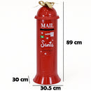Cassetta Postale di Babbo Natale Letterina Rosso Decorazione Natalizia 30x89 cm