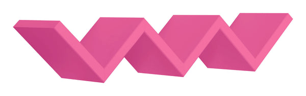 Etagère murale bibliothèque Zigzag 56x15,5 cm en bois fibre de foudre fuchsia sconto