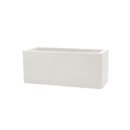 Vaso Rettangolare Indoor e Outdoor Tera Schio Cassa Chalk 100x40 cm in Plastica Bianco Gesso 