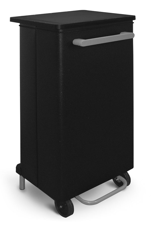 Pattumiera Per Raccolta Differenziata 48x37x83 cm in Acciaio con Apertura a Pedale Nero prezzo