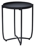 Tavolino da Giardino Ø43x52 cm in Ferro Nero  