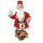 Marionnette Père Noël H80 cm avec Lumières et Mouvement Rouge et Gris