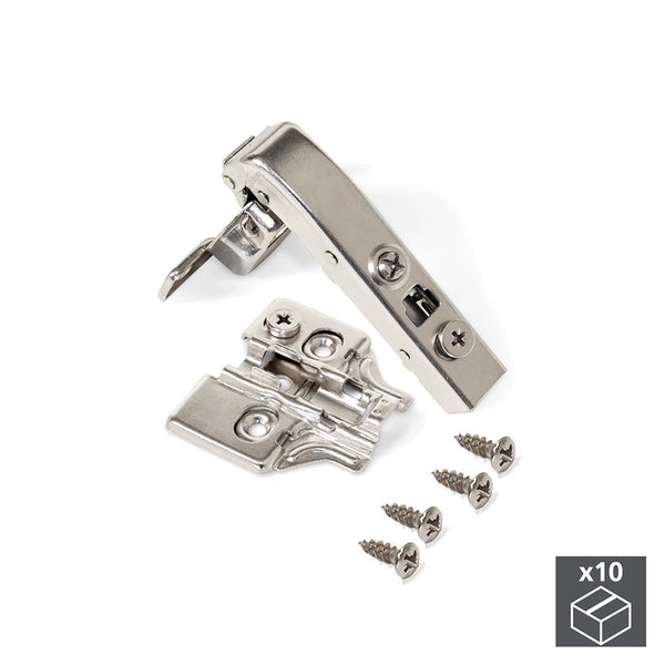 sconto Charnière en coupelle X91 Fermeture amortie Bras angulaire à 90º Base à vis Emuca