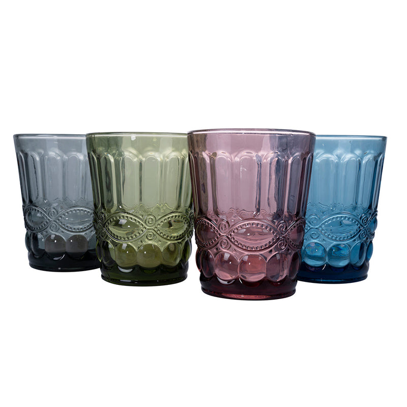 Set 4 Bicchieri Acqua Nobilis in Vetro VdE Tivoli 1996 4 Colori Differenti