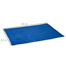 Coperta Plaid Dubleface 203x152x0,5 cm in Flanella 220 GSM e Sherpa 260 GSM Blu Scuro