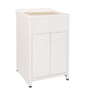 Mobile Lavatoio da Esterno in Polipropilene e Alluminio 50x50x83 cm Bianco  