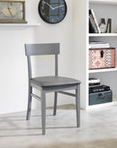 Set 2 Sedie 44x45xH82 cm in Legno Laccato Monaco Grigio Scuro