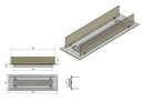 Camino a Bioetanolo da Incasso 100x32 cm Insert 1000 in Acciaio Inox