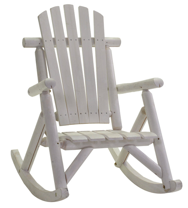 acquista Fauteuil à bascule en bois blanc Adami Kyoto