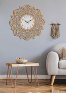 Orologio da Muro Carving Ø 60x4,5 cm in Rattan