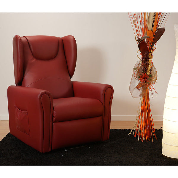 prezzo Fauteuil Relax Thé Électrique avec Lifter Lift 2 Moteurs Massants en Similicuir Bordeaux
