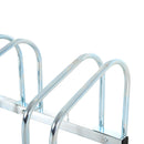 Rastrelliera Portabici 6 Posti in Acciaio 160x33x27 cm Argento 
